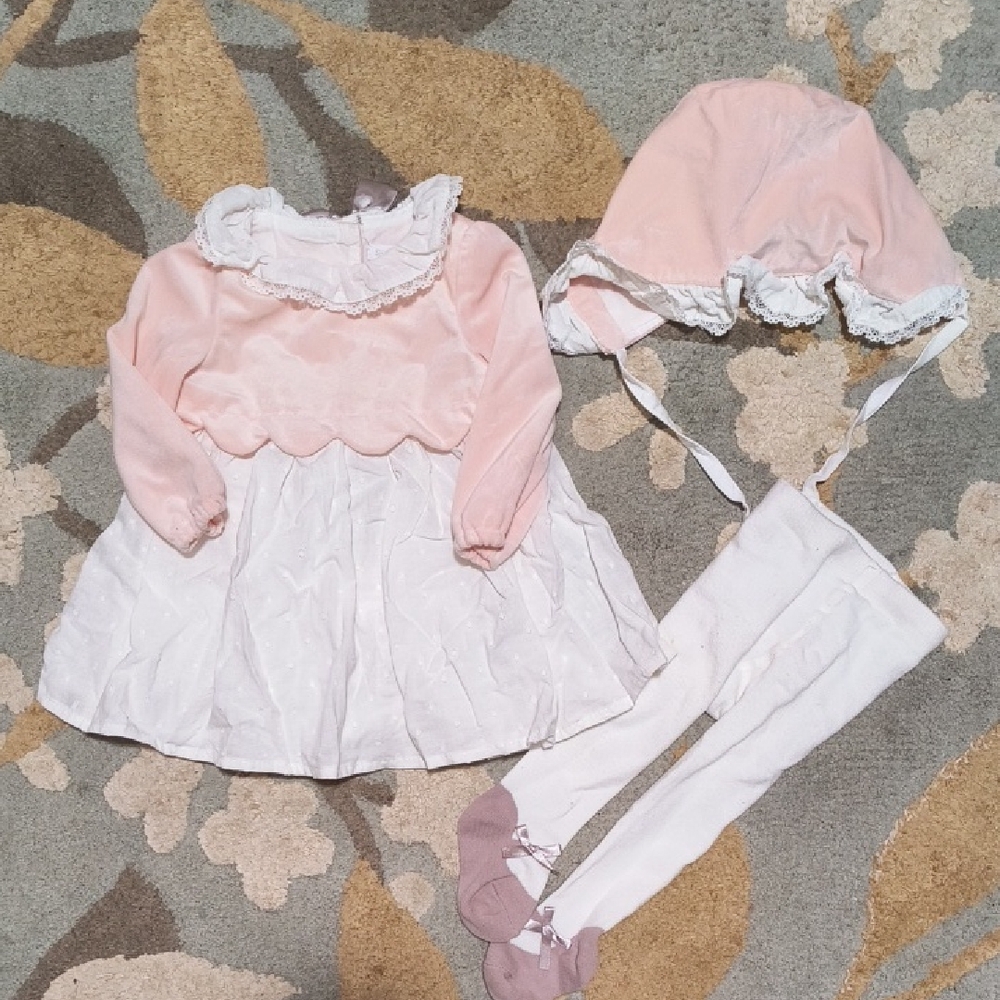 Pink and White Kids Costume Set